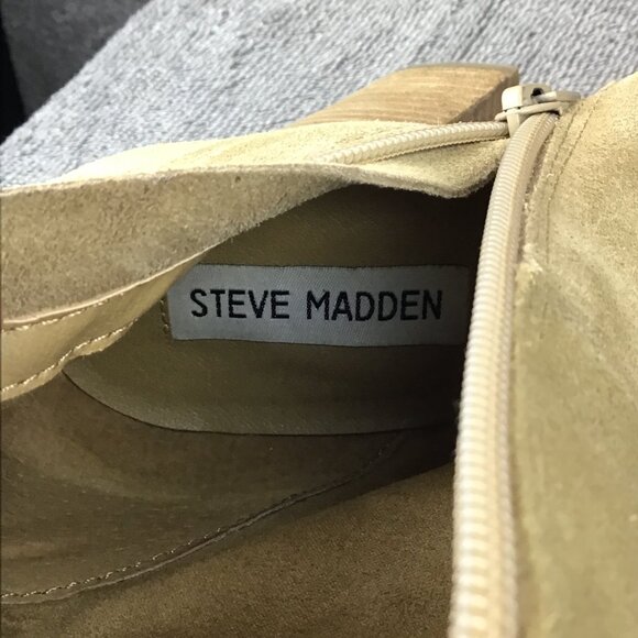 Steve Madden Nevada Suede Leather Slough Boots in Sand Sz 7B - Picture 11 of 12